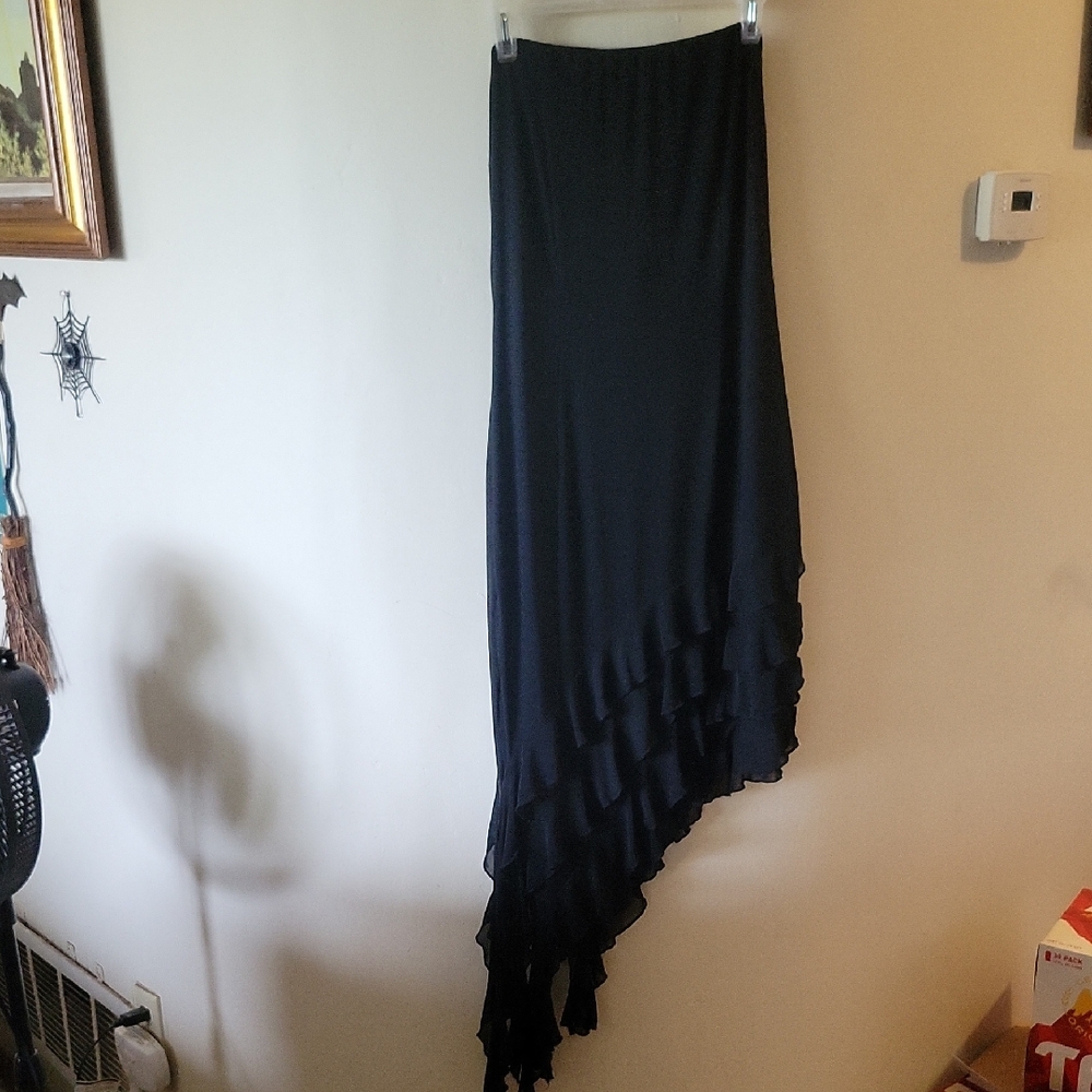 Elegant Black Asymmetrical Skirt